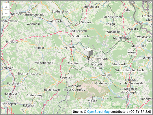 Karte Nordbayern von Openstreetmap