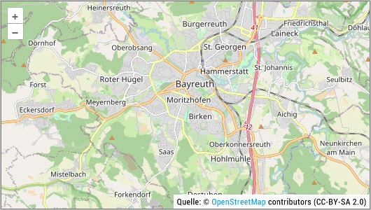 Karte: Bayreuth von Openstreetmap