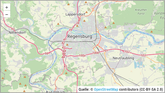 Karte: Regensburg von Openstreetmap