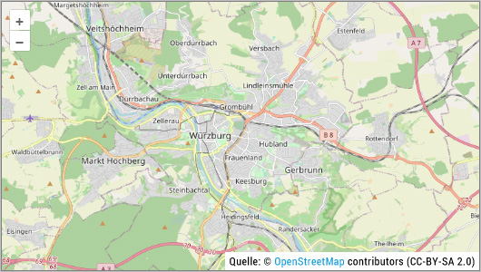 Karte: Würzburg von Openstreetmap